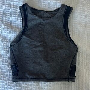 Lululemon Athletica Gray Sleeveless Crop Tank Top